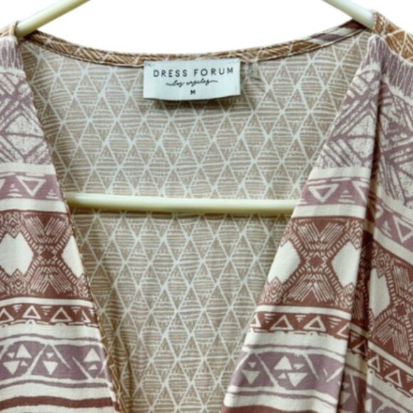 Boho Jumpsuit Dress Forum Printed Tie-Front Wide Leg - Medium - Picture 5 of 6